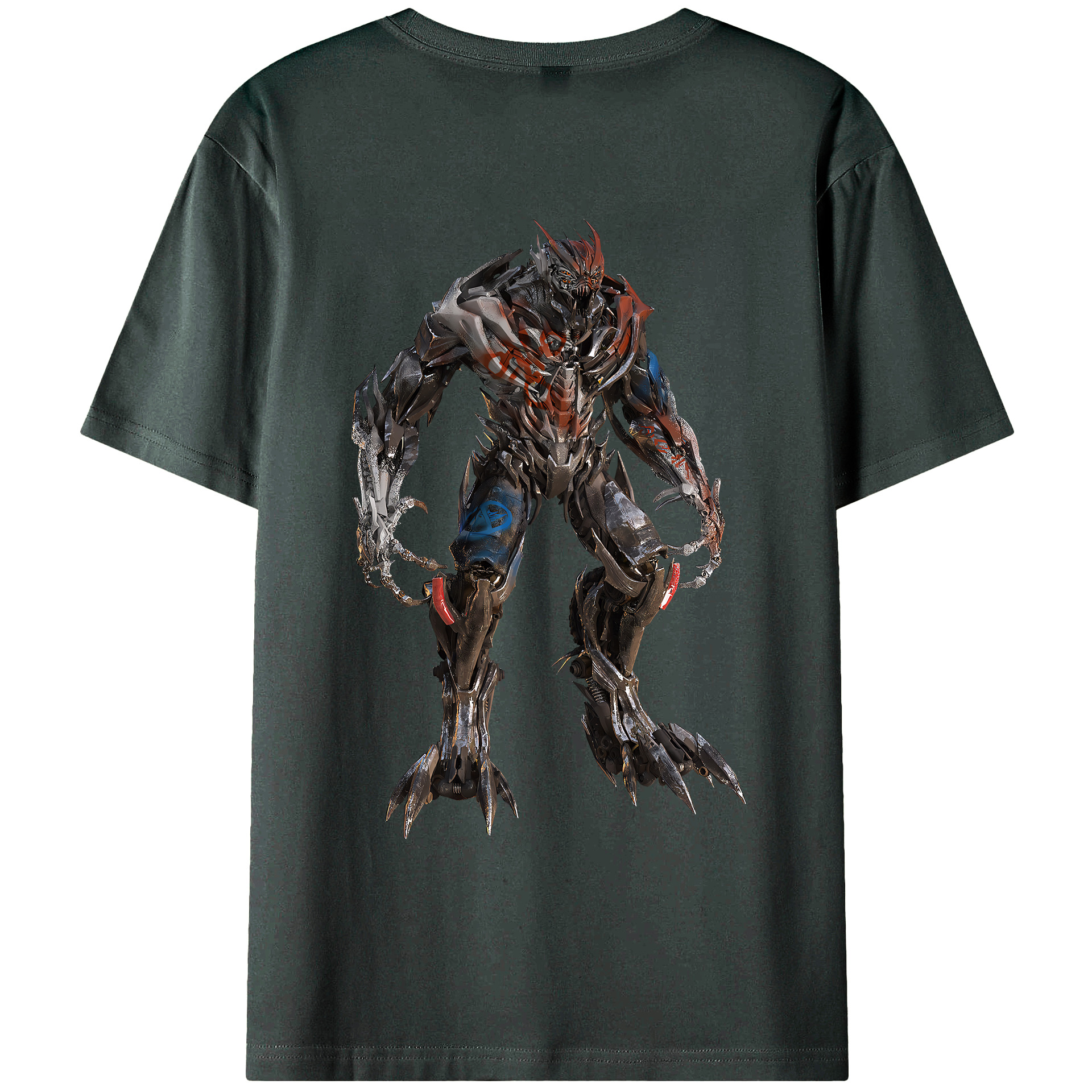（画像用） Transformers トランスフォーマー 綿100％ メンズ半袖Tシャツ（バックプリント） 通気性